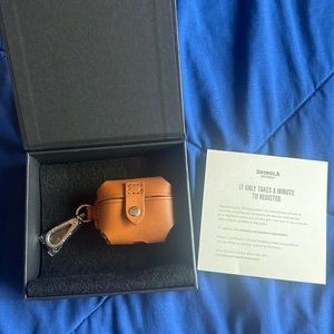 Shinola Sewn Leather AirPod Case